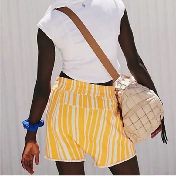 Free People "All Star Stripe" Shorts in Clementine White SZ XS NWOT - Picture 6 of 6